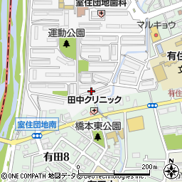 福岡県福岡市早良区室住団地67周辺の地図