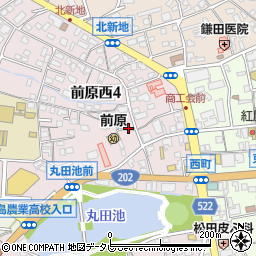 西日本新聞エリアセンター　前原駅前周辺の地図