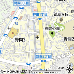 モスバーガー福岡野間店周辺の地図