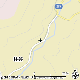 高知県日高村（高岡郡）柱谷周辺の地図