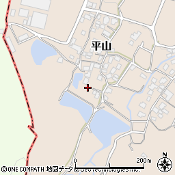 福岡県嘉麻市平山713周辺の地図