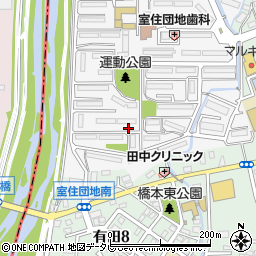 福岡県福岡市早良区室住団地60周辺の地図