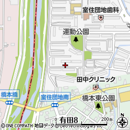 福岡県福岡市早良区室住団地59周辺の地図