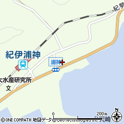 和歌山県東牟婁郡那智勝浦町浦神299周辺の地図