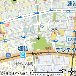 高知市役所　都市建設部関係中央公園地下駐車場周辺の地図
