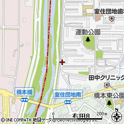 福岡県福岡市早良区室住団地58周辺の地図