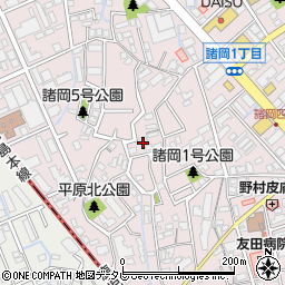 福岡県福岡市博多区諸岡3丁目17-19周辺の地図