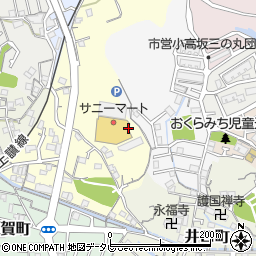 高知県高知市山手町周辺の地図