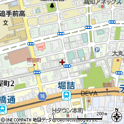 ザ・ダイソー１００円ＳＨＯＰ　生活雑貨館高知帯屋町店周辺の地図
