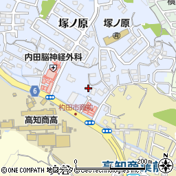 高知県高知市塚ノ原11周辺の地図