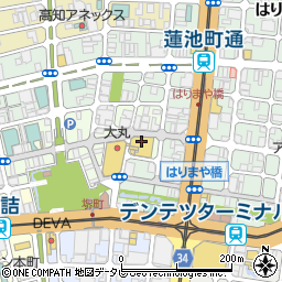 好日山荘高知大丸店周辺の地図