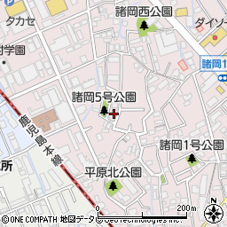 福岡県福岡市博多区諸岡3丁目19-21周辺の地図