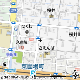 高知学芸塾本部菜園場教室周辺の地図