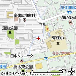 福岡県福岡市早良区室住団地76周辺の地図
