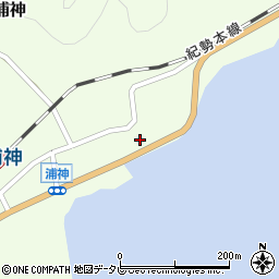 和歌山県東牟婁郡那智勝浦町浦神138-8周辺の地図