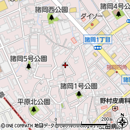 福岡県福岡市博多区諸岡3丁目16-14周辺の地図