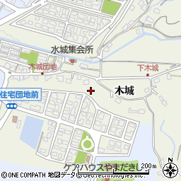 福岡県嘉麻市木城周辺の地図