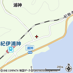 和歌山県東牟婁郡那智勝浦町浦神289周辺の地図