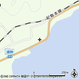 和歌山県東牟婁郡那智勝浦町浦神85周辺の地図