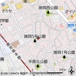 福岡県福岡市博多区諸岡3丁目19-23周辺の地図