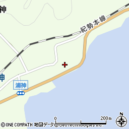 和歌山県東牟婁郡那智勝浦町浦神89周辺の地図