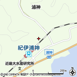 和歌山県東牟婁郡那智勝浦町浦神315周辺の地図