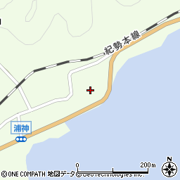 和歌山県東牟婁郡那智勝浦町浦神87周辺の地図
