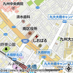 福岡市南区役所周辺の地図