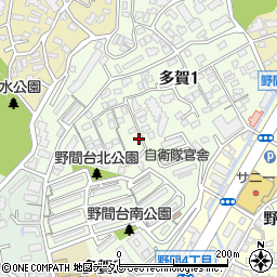 福岡県福岡市南区多賀周辺の地図