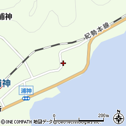 和歌山県東牟婁郡那智勝浦町浦神92周辺の地図