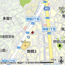 ＪＰローソン福岡野間郵便局店周辺の地図