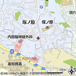 高知県高知市塚ノ原130周辺の地図