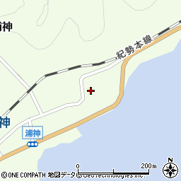 和歌山県東牟婁郡那智勝浦町浦神94周辺の地図
