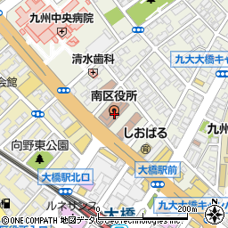 福岡県福岡市南区周辺の地図