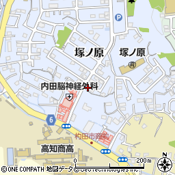 高知県高知市塚ノ原129周辺の地図