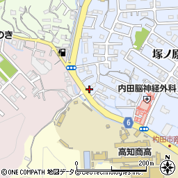 高知県高知市塚ノ原75-3周辺の地図