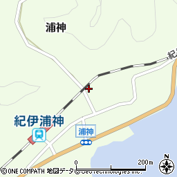 和歌山県東牟婁郡那智勝浦町浦神282周辺の地図