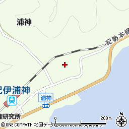 和歌山県東牟婁郡那智勝浦町浦神155周辺の地図