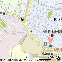 高知県高知市塚ノ原75周辺の地図