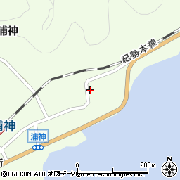 和歌山県東牟婁郡那智勝浦町浦神95周辺の地図