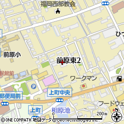 福岡県糸島市前原東周辺の地図