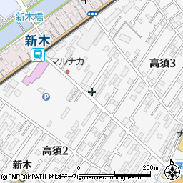 高知新木郵便局周辺の地図
