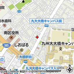 株式会社テック（Ｔ．Ｅ．Ｋ）　ミニミニＦＣ大橋店周辺の地図