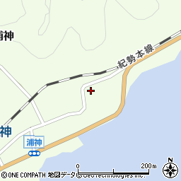 和歌山県東牟婁郡那智勝浦町浦神98周辺の地図