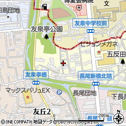 福岡県福岡市城南区友泉亭3-6周辺の地図