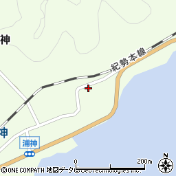 和歌山県東牟婁郡那智勝浦町浦神102周辺の地図