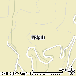 高知県越知町（高岡郡）野老山周辺の地図