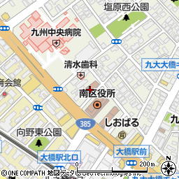 南区役所別館周辺の地図