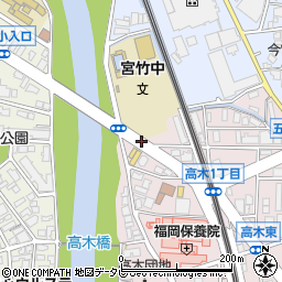 宮竹中学校前周辺の地図