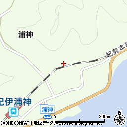 和歌山県東牟婁郡那智勝浦町浦神159-1周辺の地図